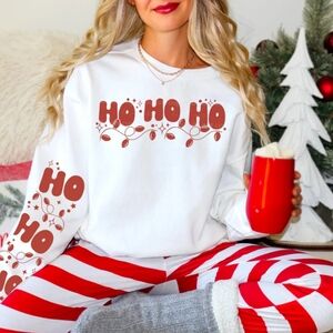 {Boutique} "HoHoHo" White Crewneck